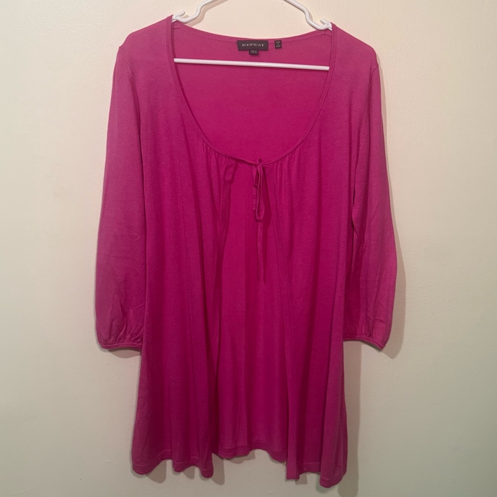 Repeat Pink Lightweight Modal Cardigan, Size Small